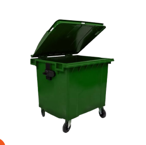 صندوق قمامة لون أخضر سعة 770 لتر صناعة تركي